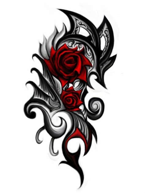 10 Unique Rose and Tribal Tattoo Design Ideas