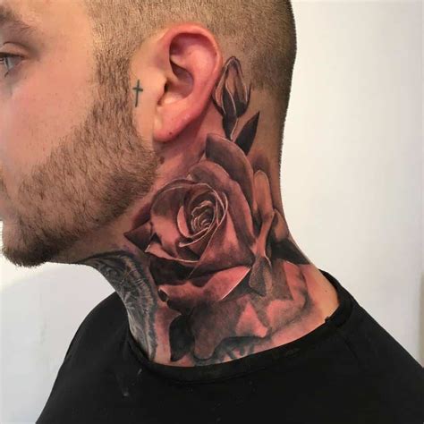 5 Beautiful Rose Neck Tattoo Ideas