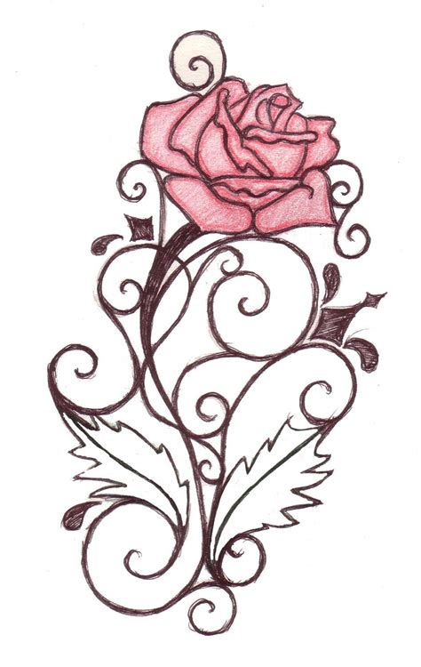 Rose Swirl Tattoo Design By Natzs101 On Deviantart