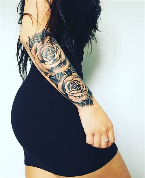 Rose Tattoos On Arm Female