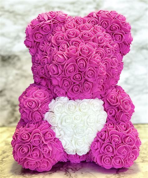 Rose Teddy Bear White And Pink In Torrance Ca Andes Florist