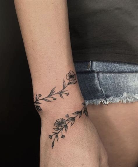 Rose Vine Tattoos On Wrist