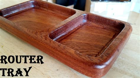 Router Tray With Home Made Template No Fancy Bits Woodworking Youtube