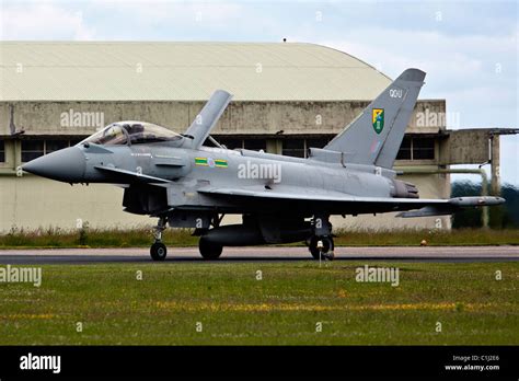 Royal Air Force Eurofighter Typhoon Fighter Takes Off During