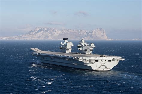 Royal Navy Aircraft Carrier Hms Prince Of Wales Made Her First Stop