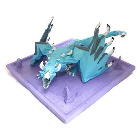 Runescape 3D Printed Osrs Vorkath Character Model Figure Etsy