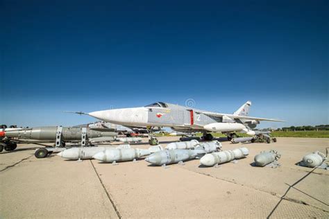 Russian Military Aircraft And Its Armament At The Air Show Editorial