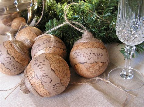 Rustic Christmas Ornament Set Of 5