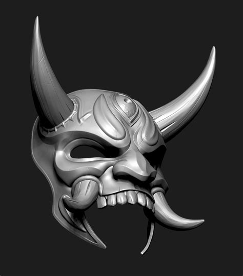 Samurai Oni Mask 3D Model 3D Printable Cgtrader