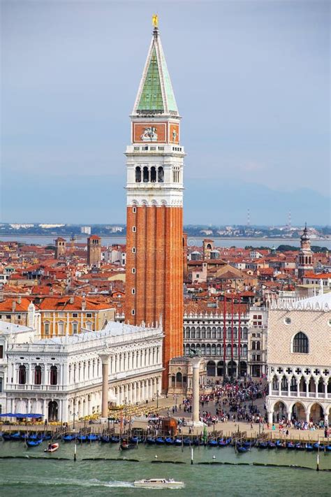 San Marco Campanile On Piazza San Marco Venice Stock Photo Image Of