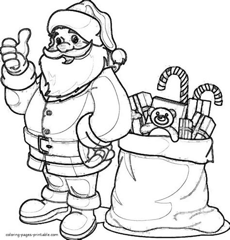 Santa Coloring Pages For Kids Coloring Pages