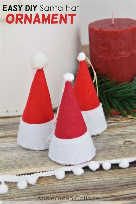 Santa Hat Ornaments Free Pattern Applegreen Cottage