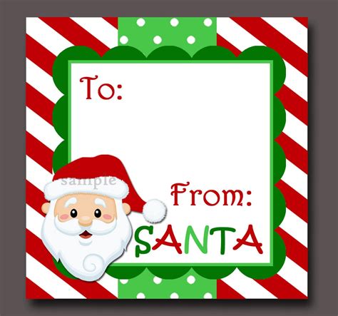 8 Free Santa Labels Printable Templates