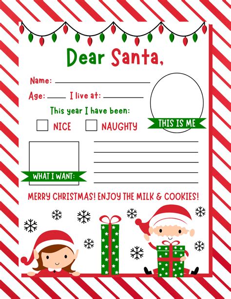 Santa Letter Free Printable Template Letter Format Free