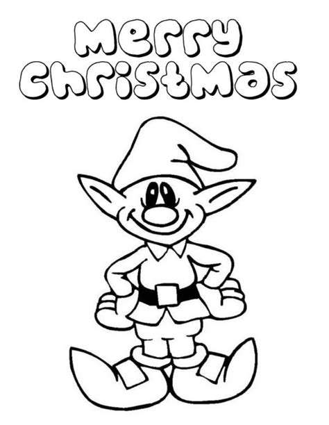 Santas Elf Coloring Pages Coloring Home