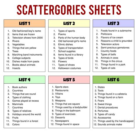 Scattergories