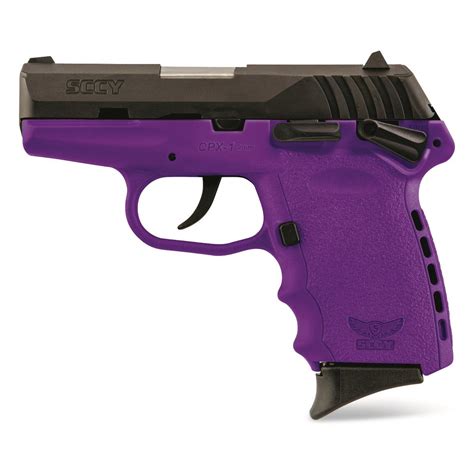 Sccy Cpx 1 Semi Automatic 9Mm 3 1 Amp Quot Barrel Purple Stainless 10 1 Rounds 711919 Semi