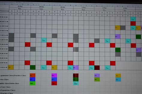 Schedule Board Template