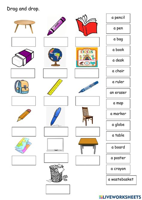 School Activities Worksheet