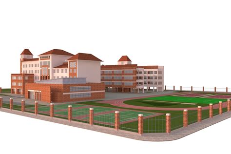 School Building 3D Model Turbosquid 1308218