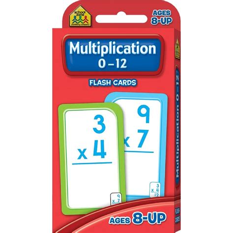 School Zone Flash Cards Multiplication