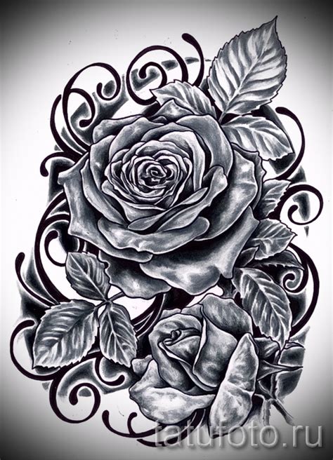 Schwarze Rose Tattoo Skizze Cool Aussehen Tapete 1 Tatufoto Com