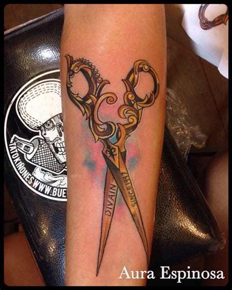 Scissors Tattoo Done By Our Resident Artist Aura Espinosa Scissors