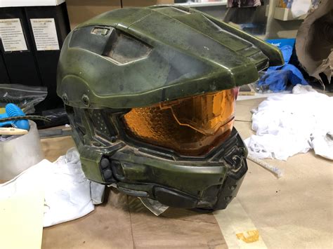 Screen Used Halo 5 Chief Helmet From My Work Used In The Commercials R Halo