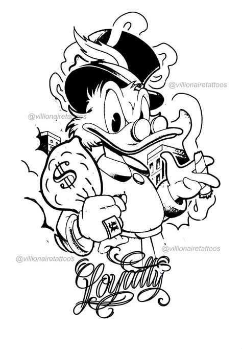 Scrooge McDuck Tattoo Designs For Disney Inspired Fans