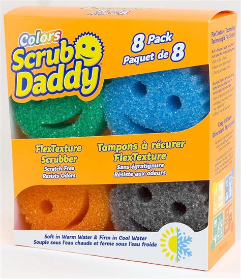 Scrub Daddy Sponge Set Colors Scratch Free Sponges For Dishes And Home Odor Resistant Soft