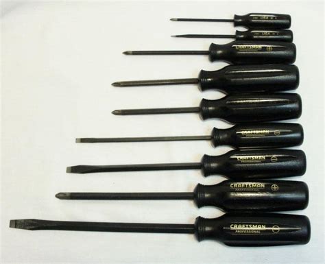 Sell Craftsman Professional Black Handled Screwdriver Set Of 9 Flat Head Amp Phillips In Catawba