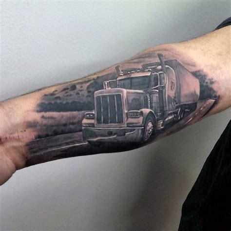 Semi Truck Tattoo Designs for the Open Road Warrior