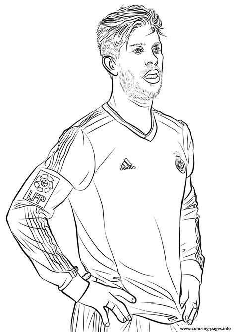 5 Free Sergio Ramos Coloring Pages