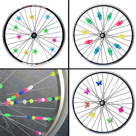 Set Assorted Shape Spoke Beads Bike Decoration Luminous Beads Bicycle