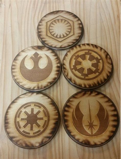 Set Of 13 Engraved Star Wars Symbols Ornaments Custom Star Etsy