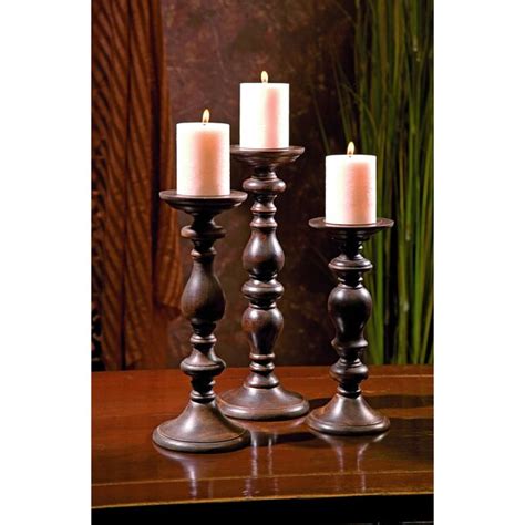 Set Of 3 Regent Oxford Pillar Candle Holders Free Shipping Today