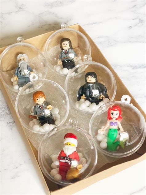 Set Of Eight Figured Christmas Baubles Harry Potter Superhero