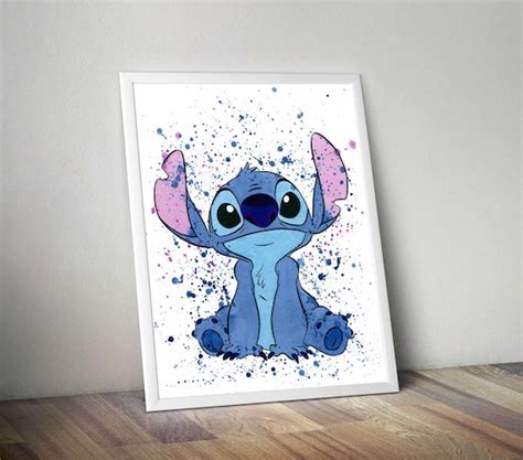 Set Stitch Download Print Stirch Aquarell Art Poster For Kids Etsy France