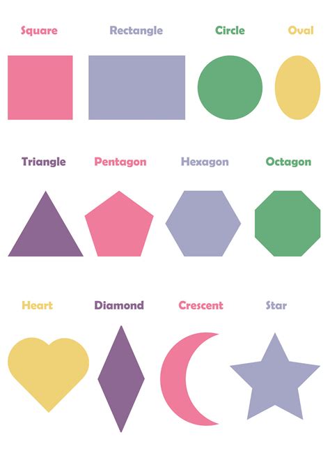 6 Free Shapes Printables for Kids