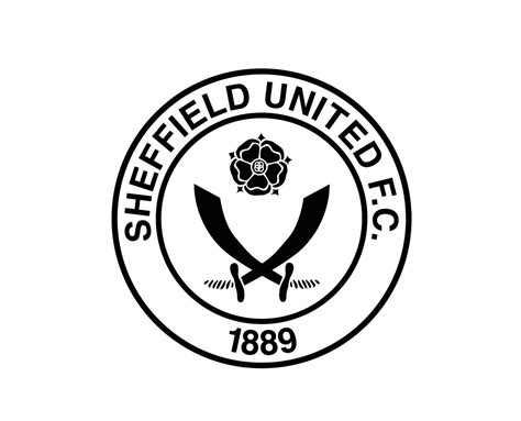 Sheffield United Club Logo Symbol Black Premier League Football