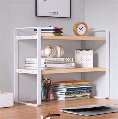 Shelf Desktop Storage Bookshelf Student Desk Shelves Racks Office