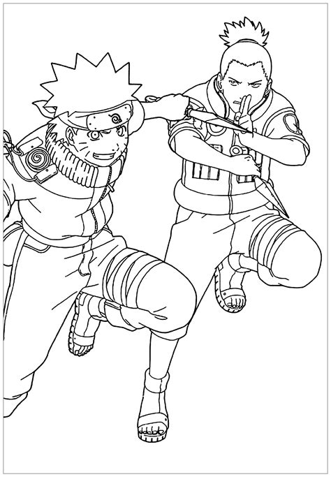 Shikamaru To Naruto Naruto Coloring Pages For Kids