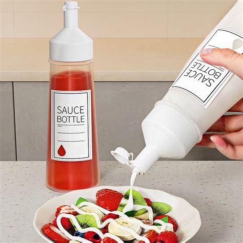 Shimele Condiment Squeezing Bottles 11 Ounces With Flip Top Cap Hot