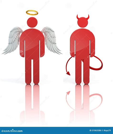 Shoulder Angel And Devil Royalty Free Stock Image Image 31063386