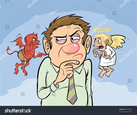 Shoulder Devil And Angel Stock Vector Illustration 81640657 Shutterstock