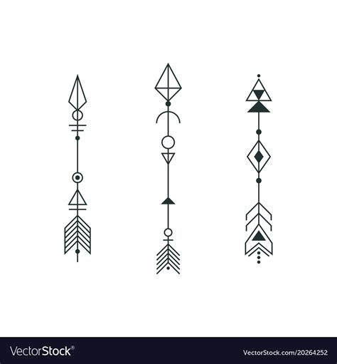 Simple Arrow Tattoo Illustrations Royalty Free Vector Graphics Clip