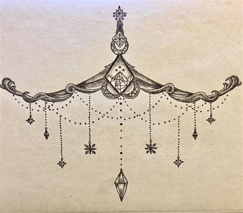 Simple Chandelier Tattoo Designs to Shine On