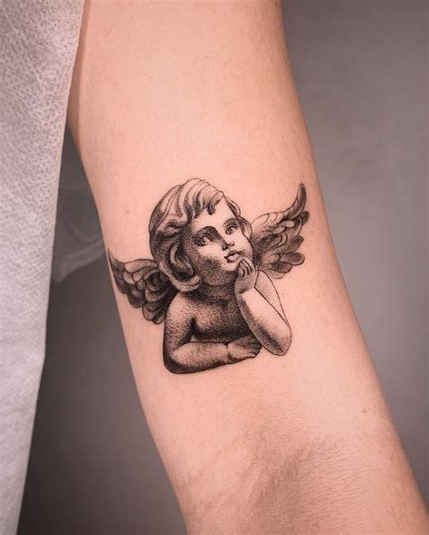 Simple Cherub Tattoo