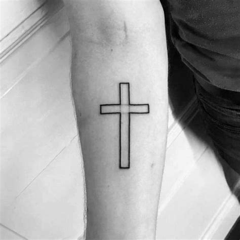 Simple Cross Tattoo Outlines