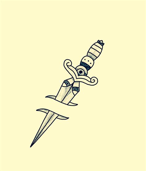 Simple Dagger Tattoo Designs for Minimalist Enthusiasts